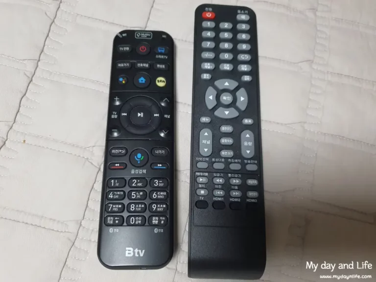 셋탑박스 리모컨 중소기업 tv 연결하기