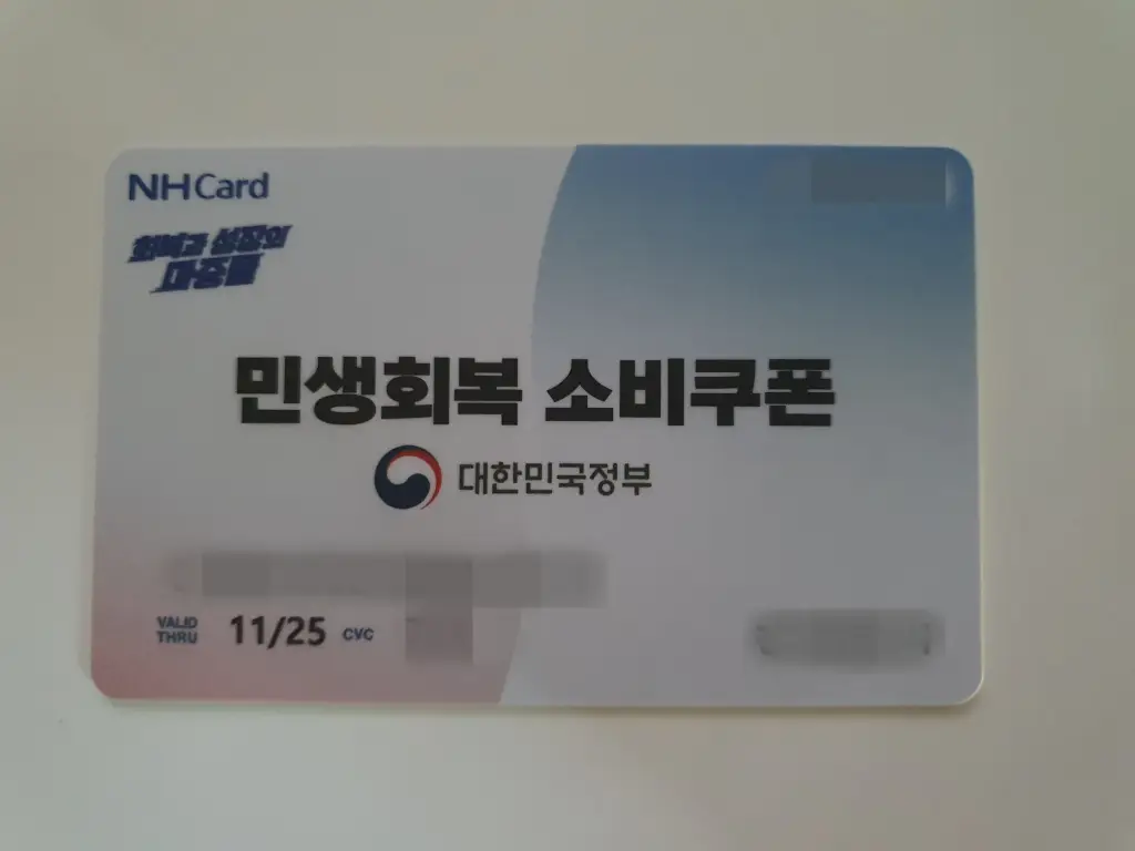 민생회복지원금 선불카드